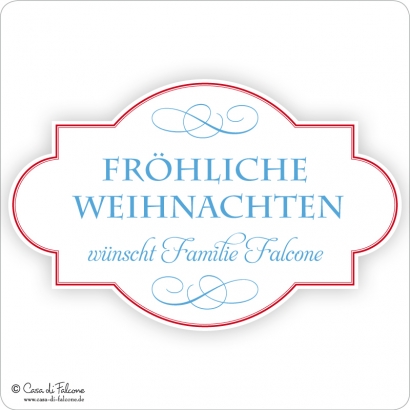 Weihnachtsaufkleber Klassik