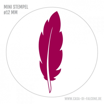 Mini Motivstempel Feder negativ