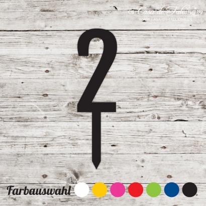 Zahlenstecker sans serif - Zahl 2