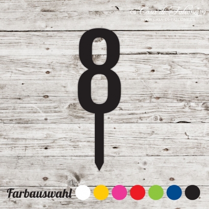 Zahlenstecker sans serif - Zahl 8