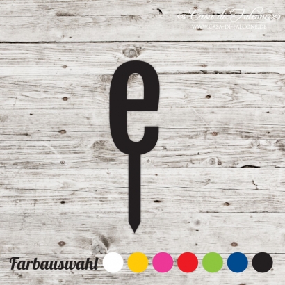 Cupcake topper sans serif - e