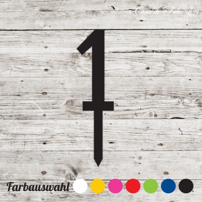 Cake topper San Serif Zahl 1