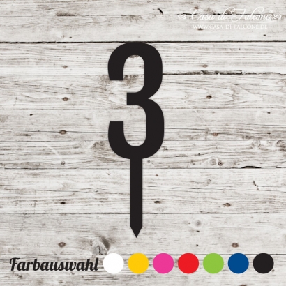 Cake topper San Serif Zahl 3