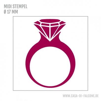 MIDI Motivstempel Diamantring