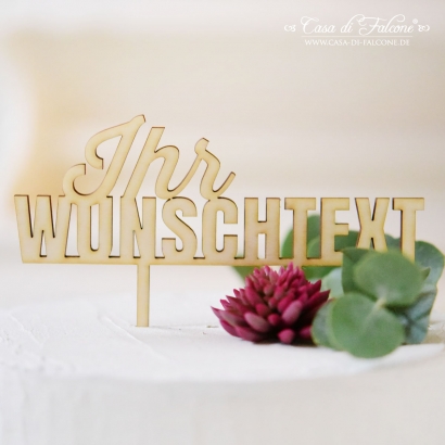 Individueller Cake topper Typo