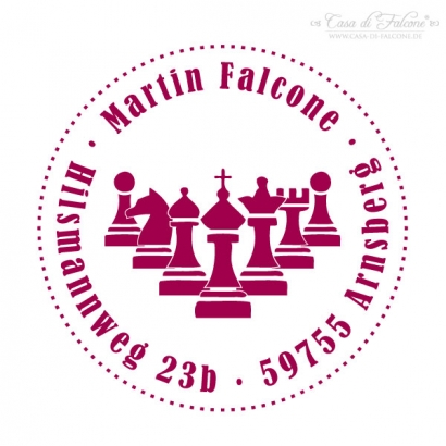 Adressstempel Schach