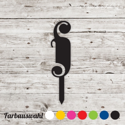 Cupcake topper serif - j