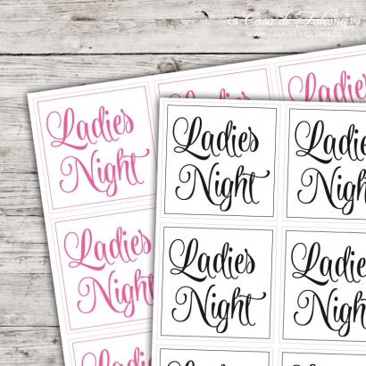 Textaufkleber - swash - Ladies Night
