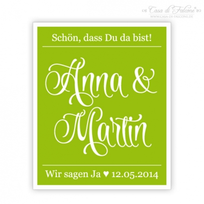 Textaufkleber - swash - fr Piccolo Sekt II