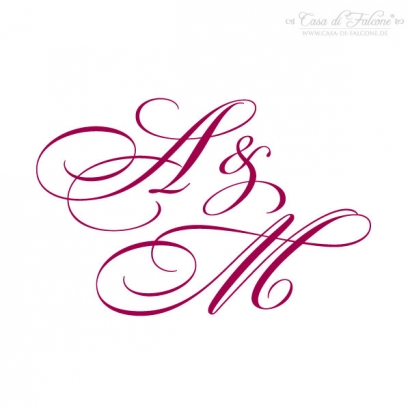 Hochzeit Stempel Initialen, Elegance