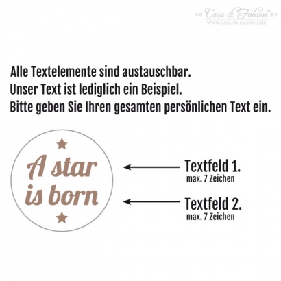 Personalisierter Keksstempel Mini Double star I