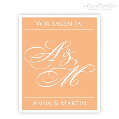 Elegance - Flaschenaufkleber fr Piccolo Sekt