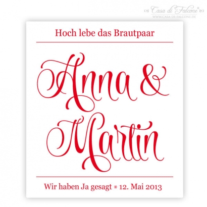 swash - Flaschenaufkleber fr Sekt & Wein I