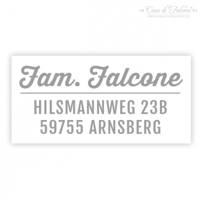 Prgestempel mit Adresse Retro I