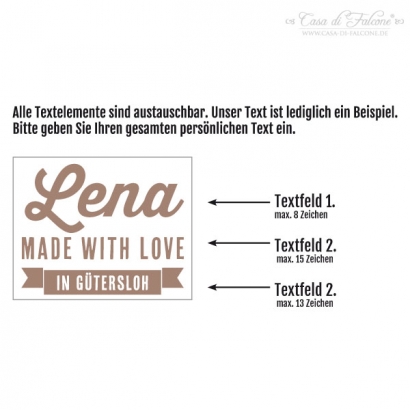 Personalisierter Fondantstempel Retro Banner