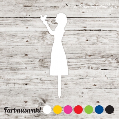 Muffin-Topper Mdchen mit Taube