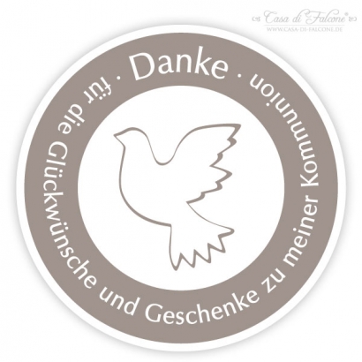 Kommunion Aufkleber Taube I