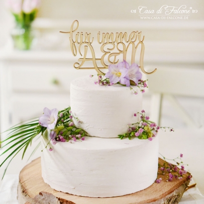 Cake topper zur Hochzeit, personalisiert Klassik III