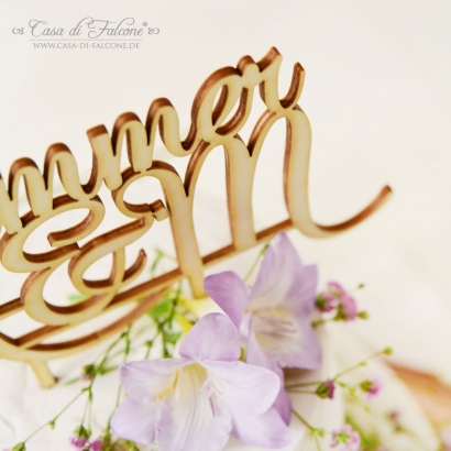 Cake topper zur Hochzeit, personalisiert Klassik III
