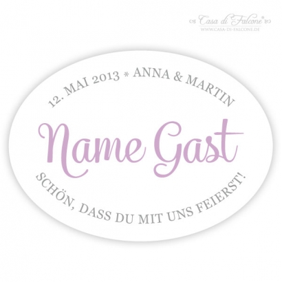 Klassik III - Aufkleber Namenskarte