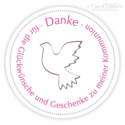 Kommunion Aufkleber Taube II