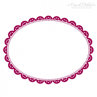 Motivstempel Rahmen Spitzenrand oval