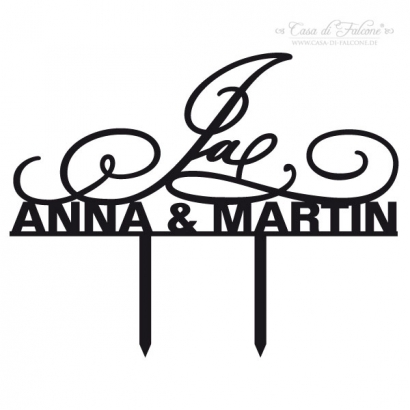 Hochzeit Cake topper Elegance, personalisiert