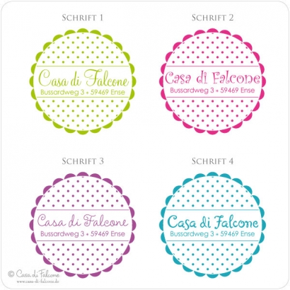 Polka Dots II - Aufkleber fr Taufe