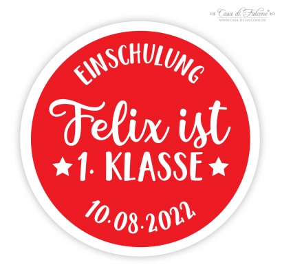 Personalisierte Aufkleber 1. Klasse
