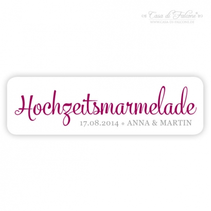 Klassik III - Aufkleber fr Hochzeitsmarmelade