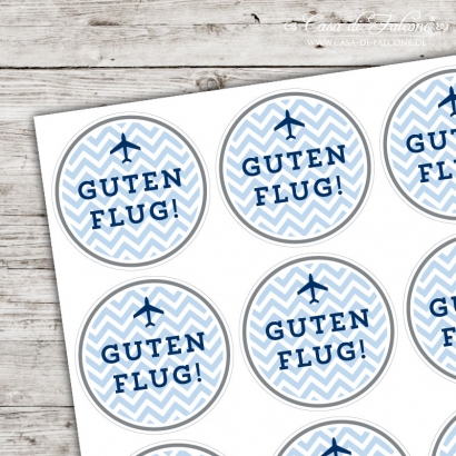 Motivaufkleber Guten Flug