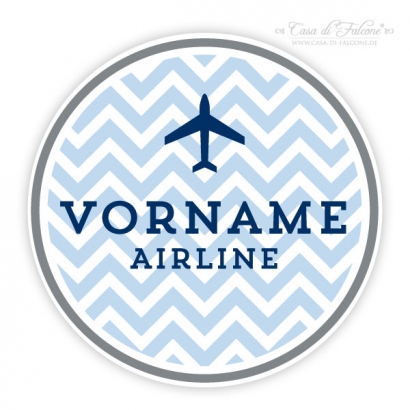 Aufkleber Airlines rund