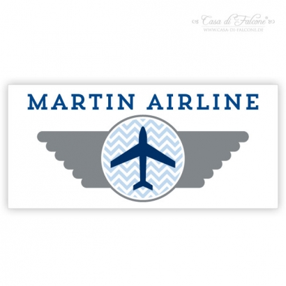 Aufkleber Airlines eckig