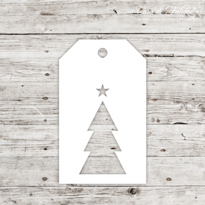 Papieranhnger Hangtag - Modern Tanne