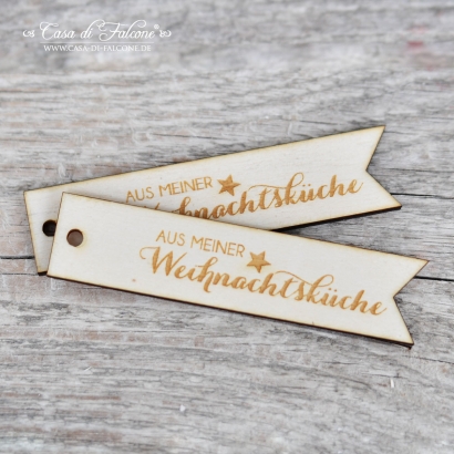 Holzanhnger Fhnchen - aus meiner Weihnachtskche