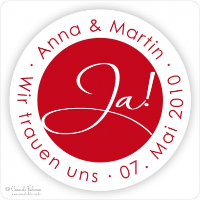 Simple - Hochzeitsaufkleber