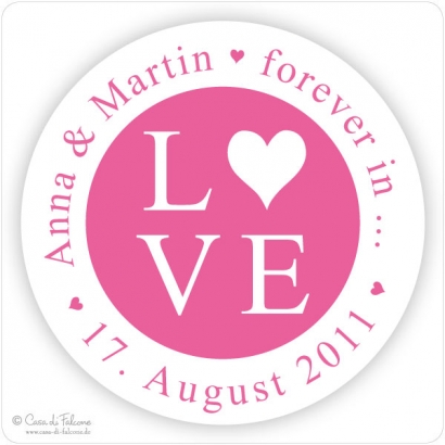 Hochzeitsaufkleber LOVE