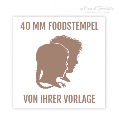 Foodstempel QUATTRO 40 mm - von Ihrem Logo