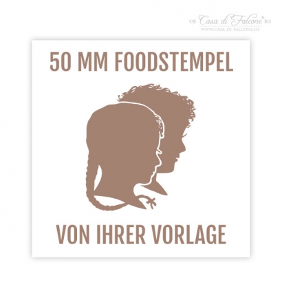 Foodstempel QUATTRO 50 mm - von Ihrem Logo