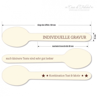 Holzlffel mit individueller Gravur