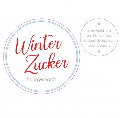 Aufkleber Winterzucker hausgemacht
