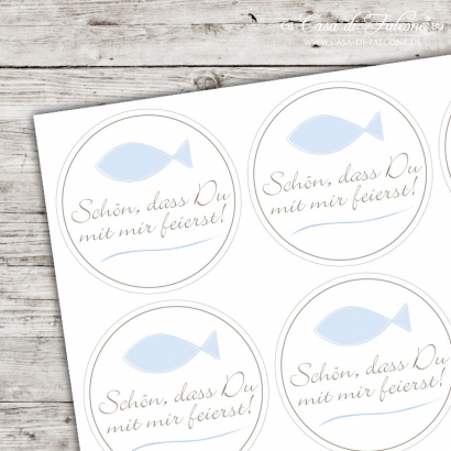 Aufkleber Schn, dass Du mit mir feierst, Fisch