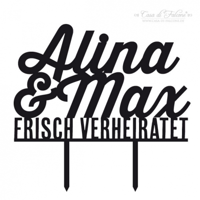 Personalisierter Hochzeit Cake topper - chalkboard