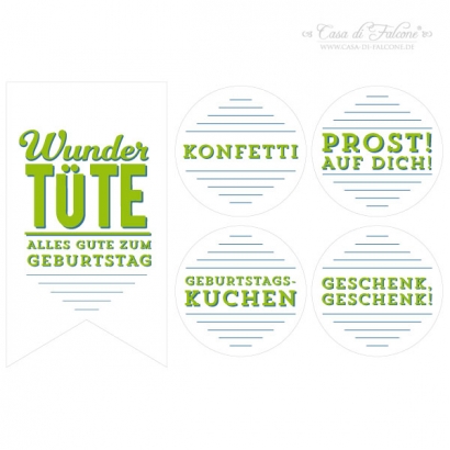 Aufkleber-Set Wundertte Geburtstag