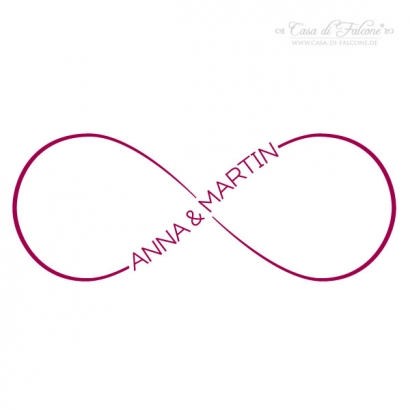 Hochzeitsstempel personalisiert, Infinity