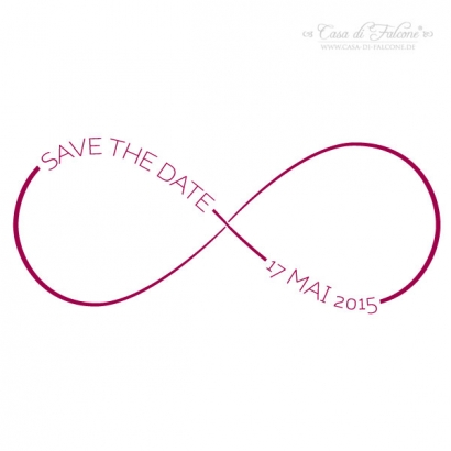 Stempel Save the date personalisiert, Infinity