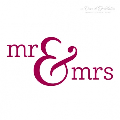 Stempel Hochzeit mr&mrs