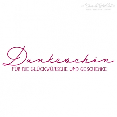 Stempel fr Gastgeschenke, Dankeschn