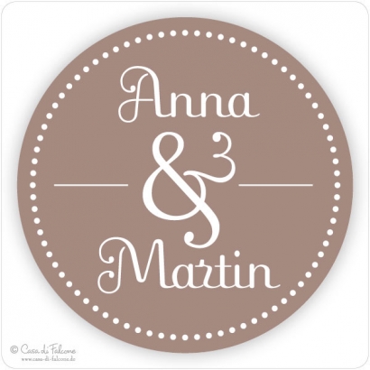 Klassik IV - Hochzeitsaufkleber Namen