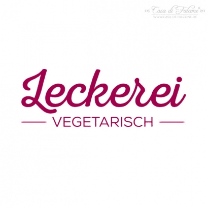 Textstempel - Leckerei vegetarisch
